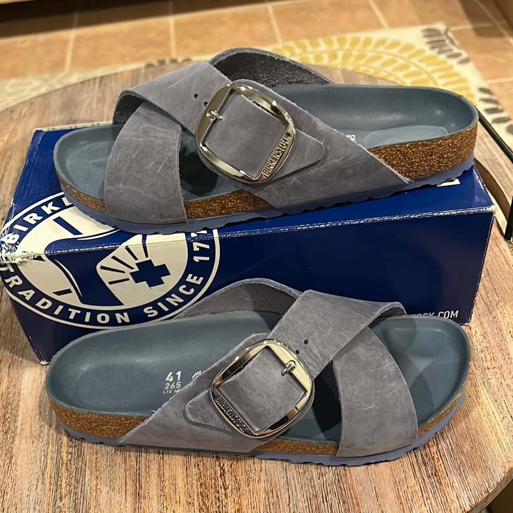Birkenstock Siena big buckle dusty blue asst jg